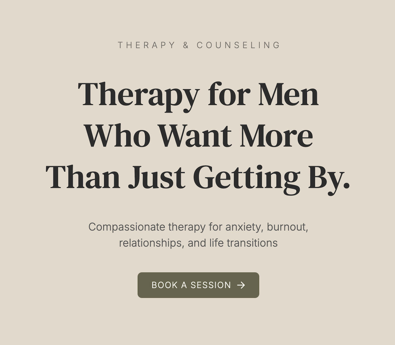 Desktop and mobile mockup of Serein therapist website template for private practices