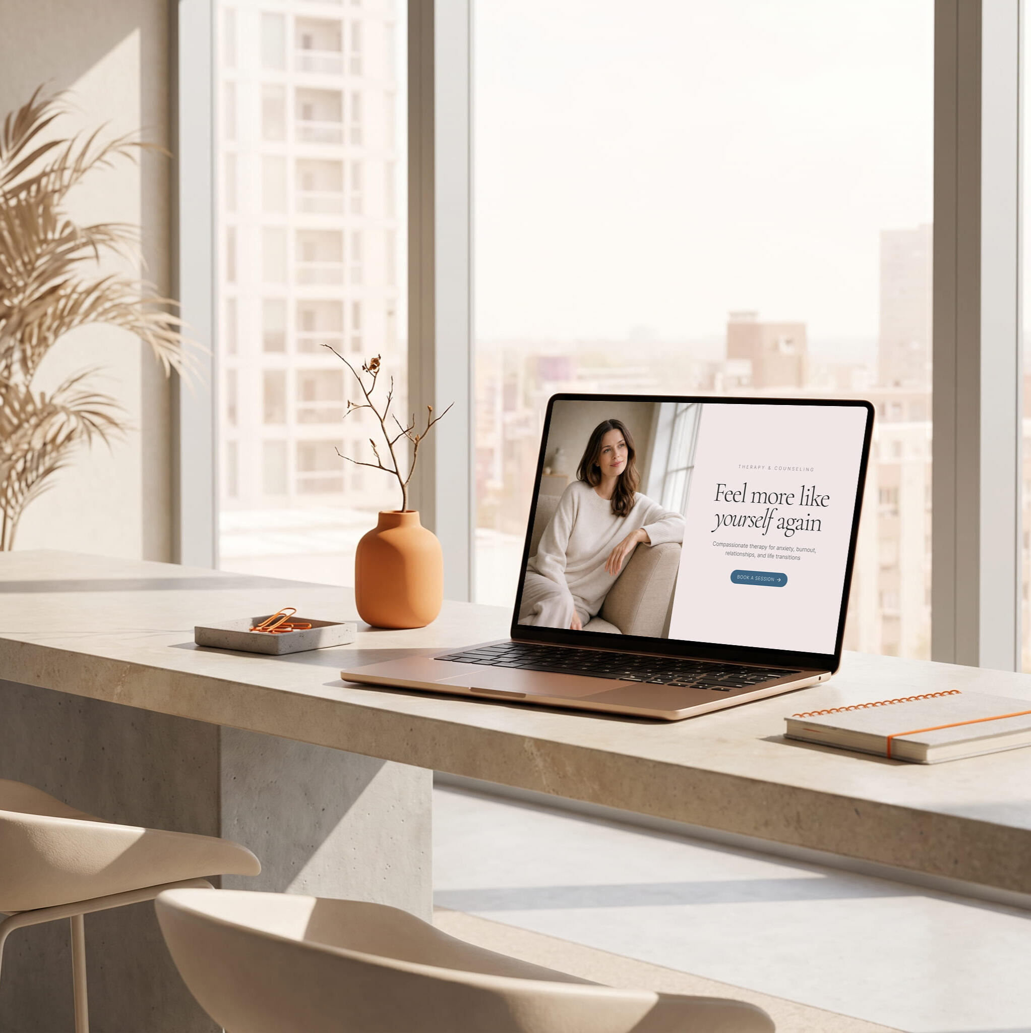 Desktop preview of a Carrd website template